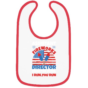 Discover America American Fireworks Director 4th Of July Bibs