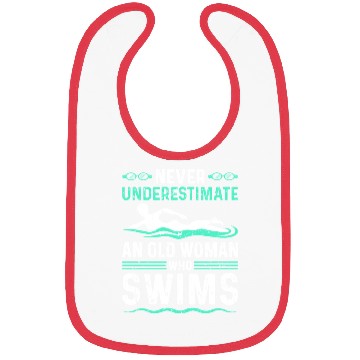 Discover Never Underestimate Old Woman Swim Bibs