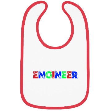 Discover Engineer Christmas Snowflake Typography Bibs