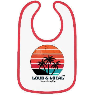 Discover Loud & Local Sunset Beach Summer Designs Bibs