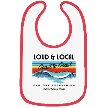 Discover Loud & Local Beach Retro Classic Bibs