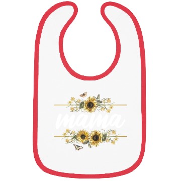 Discover Sunflower Mama Gardener Mother Flower Lover Bibs