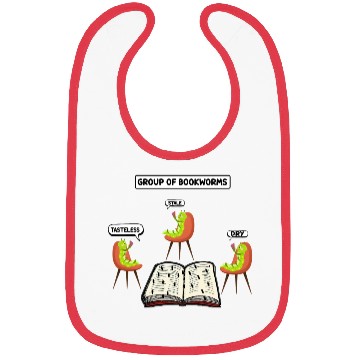 Discover Group of Bookworms Bibs