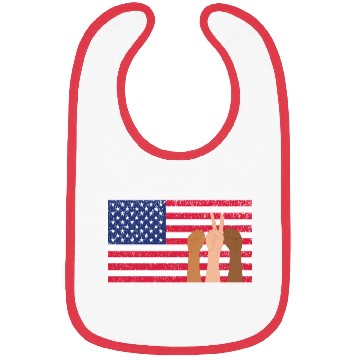 Discover USA Bibs Women Men Patriotic American Flag