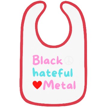 Discover Black Hateful Metal (Peace And Love version) Bibs