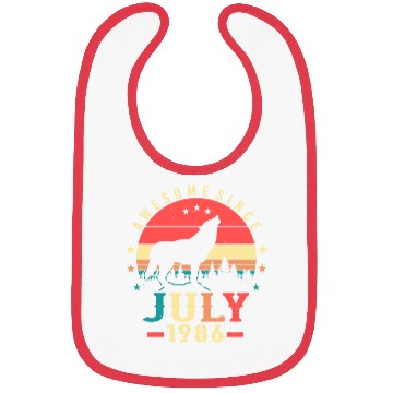 Discover Birthday Greeting For July 1986 Bibs
