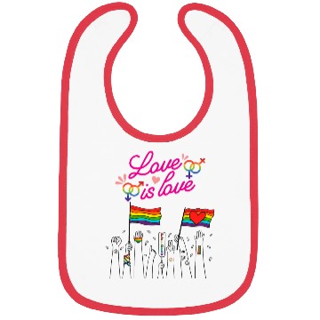 Discover pride colors flag love is love Bibs