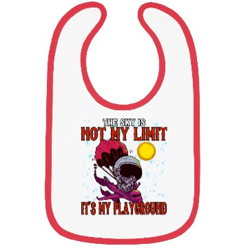 Discover The Sky Is My Playground Skydive Funny Cute Bibs
