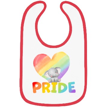 Discover cute love pride elephant Bibs