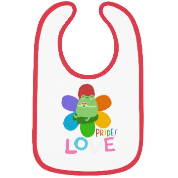 Discover cute frog pride colors Bibs