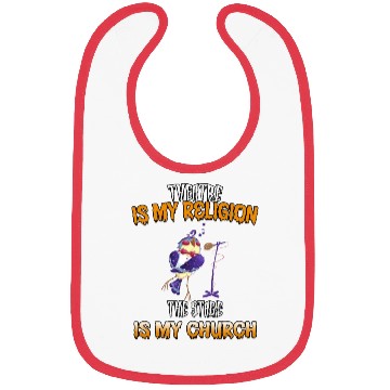 Discover Theatre Stage Is My Church Funny Text Bibs