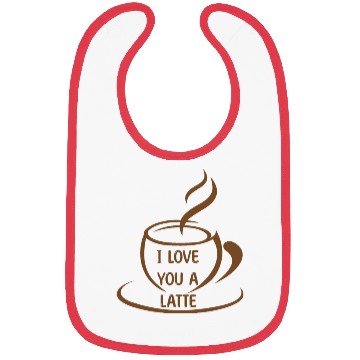 Discover I Love you a latte, romantic funny meme Bibs
