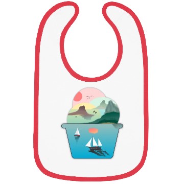 Discover Summer Ice Cream Ocean Wanderlust Sailing Sunset Bibs