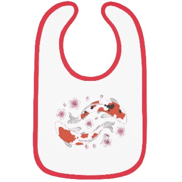 Discover Japanese Koi Fish and Cherry Blossom Bibs