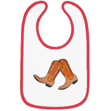 Discover extravagant western boots with flame pattern Bibs