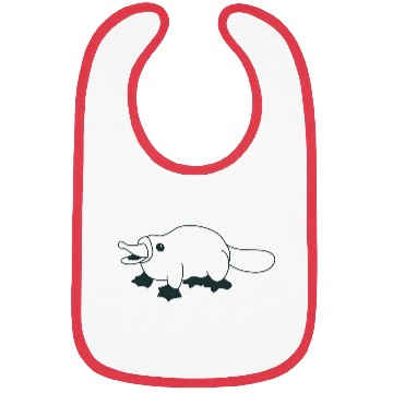 Discover Cute little walking squat platypus Bibs