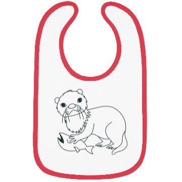 Discover Otter with a fish Bibs