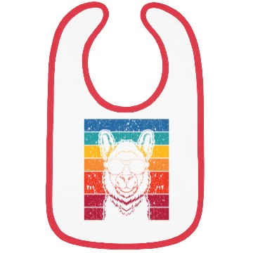 Discover Retro Llama Alpaca Lover Birthday Llamas Bibs