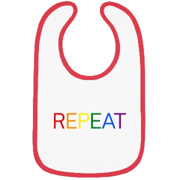 Discover LGBT pride rainbow heart repeat Bibs