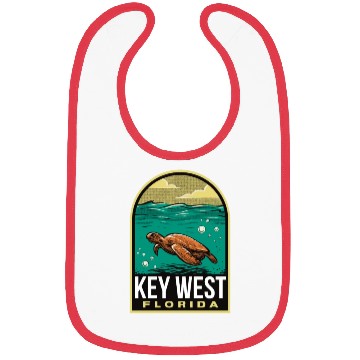 Discover Key West Vintage Sea Turtle Bibs