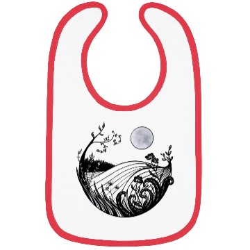 Discover Full moon landscape Bibs
