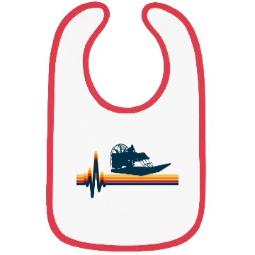Discover Airboat Fanboat Airboating Swamp Boat Heartbeat Bibs