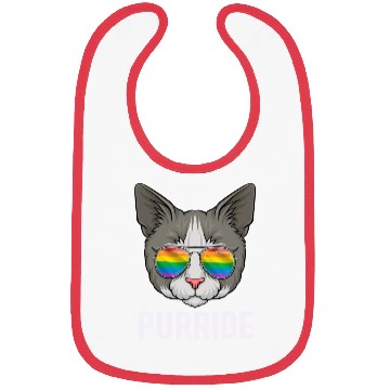Discover Cat Pride LGBTQ Sunglasses Rainbow Flag Kitten Bibs