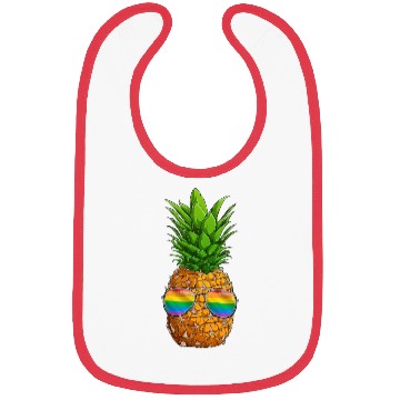 Discover Funny Pineapple LGBT Rainbow Gay Pride Bibs