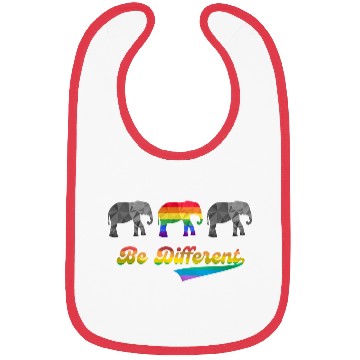 Discover Elephant LGBTQ Pride Rainbow Flag Different Bibs