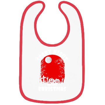 Discover Scary Night Halloween, Before Christmas Bibs