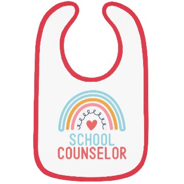 Discover Funny School Counselor Rainbow Appreciation Back Bibs