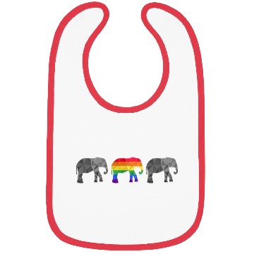 Discover Elephant LGBTQ Rainbow Flag Gay Pride Bibs