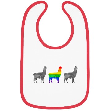 Discover Llama Alpaca LGBTQ Gay Pride Rainbow Flag Bibs