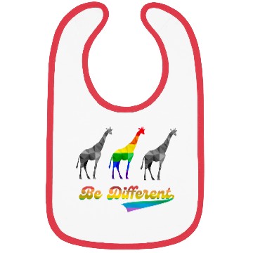 Discover Colorful Giraffe LGBTQ Gay Pride Rainbow Flag Bibs