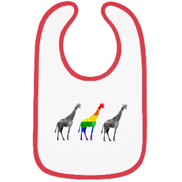 Discover Giraffe LGBTQ Gay Pride Rainbow Flag Bibs