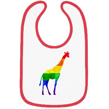 Discover Colorful Giraffe LGBTQ Rainbow Flag Gay Pride Bibs