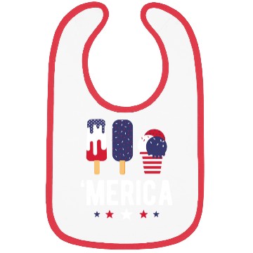 Discover American Ice Cream Lover Popsicles USA Bibs