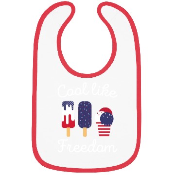 Discover Ice Cream Freedom Popsicles US Flag Bibs