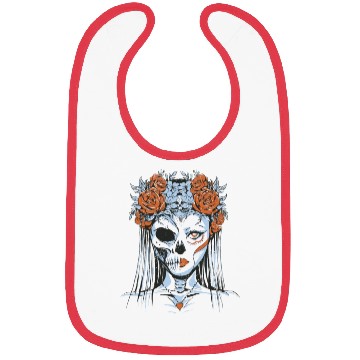 Discover Half skeleton dead bride Bibs