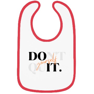 Discover Black Orange Simple Typography Bibs