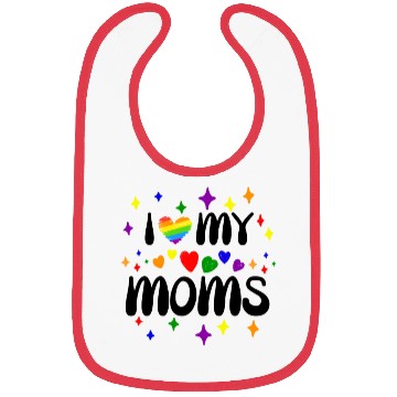 Discover I Love My Moms Pride LGBTQ Bibs