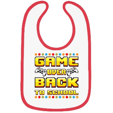 Discover Game Over Back To School Bibs