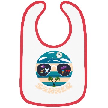 Discover Funny summer design, beautiful illustration for su Bibs