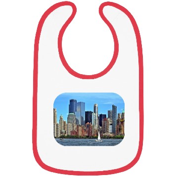 Discover Manhattan NY – Sailboat By Manhattan Skyline Bibs