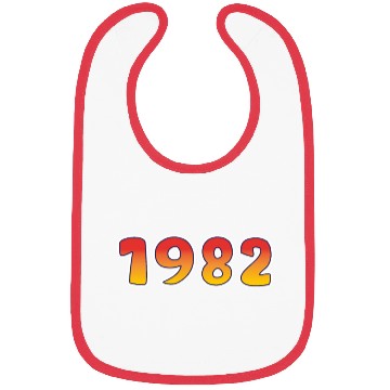 Discover 1982 Happiness Year In Orange - Yellow Design Bibs