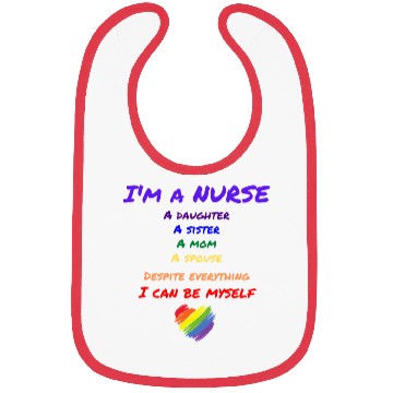 Discover Rainbow Nurse Bibs