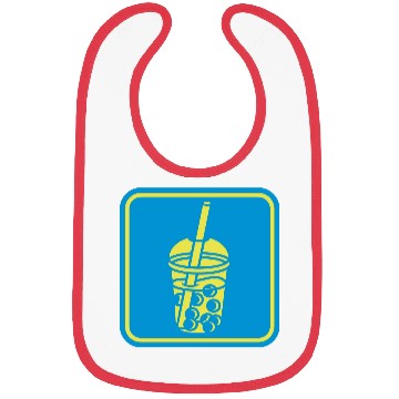 Discover Sign bubble tea button Bibs