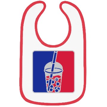 Discover Red blue bubble tea Bibs