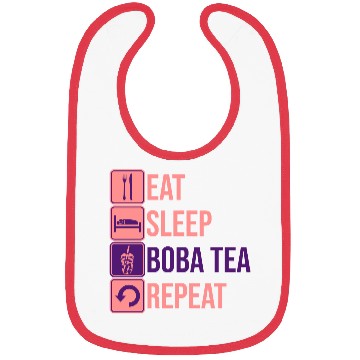 Discover Eat Sleep Boba Tea Bibs