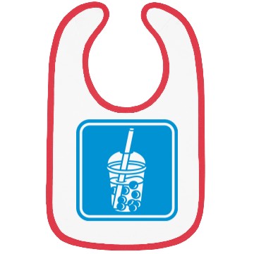 Discover Button sign bubble tea Bibs